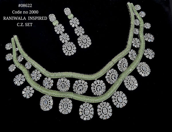 Cz Necklace 08622 - KRISHNA'S SWETA JEWELLERY