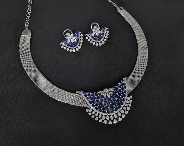 Cz Necklace 08963 - KRISHNA'S SWETA JEWELLERY