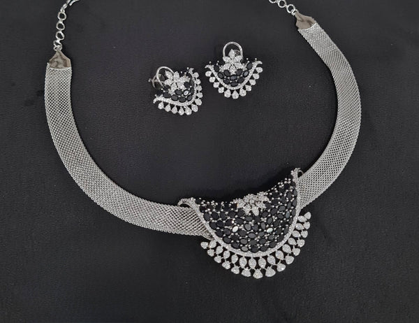 Cz Necklace 08963 - KRISHNA'S SWETA JEWELLERY
