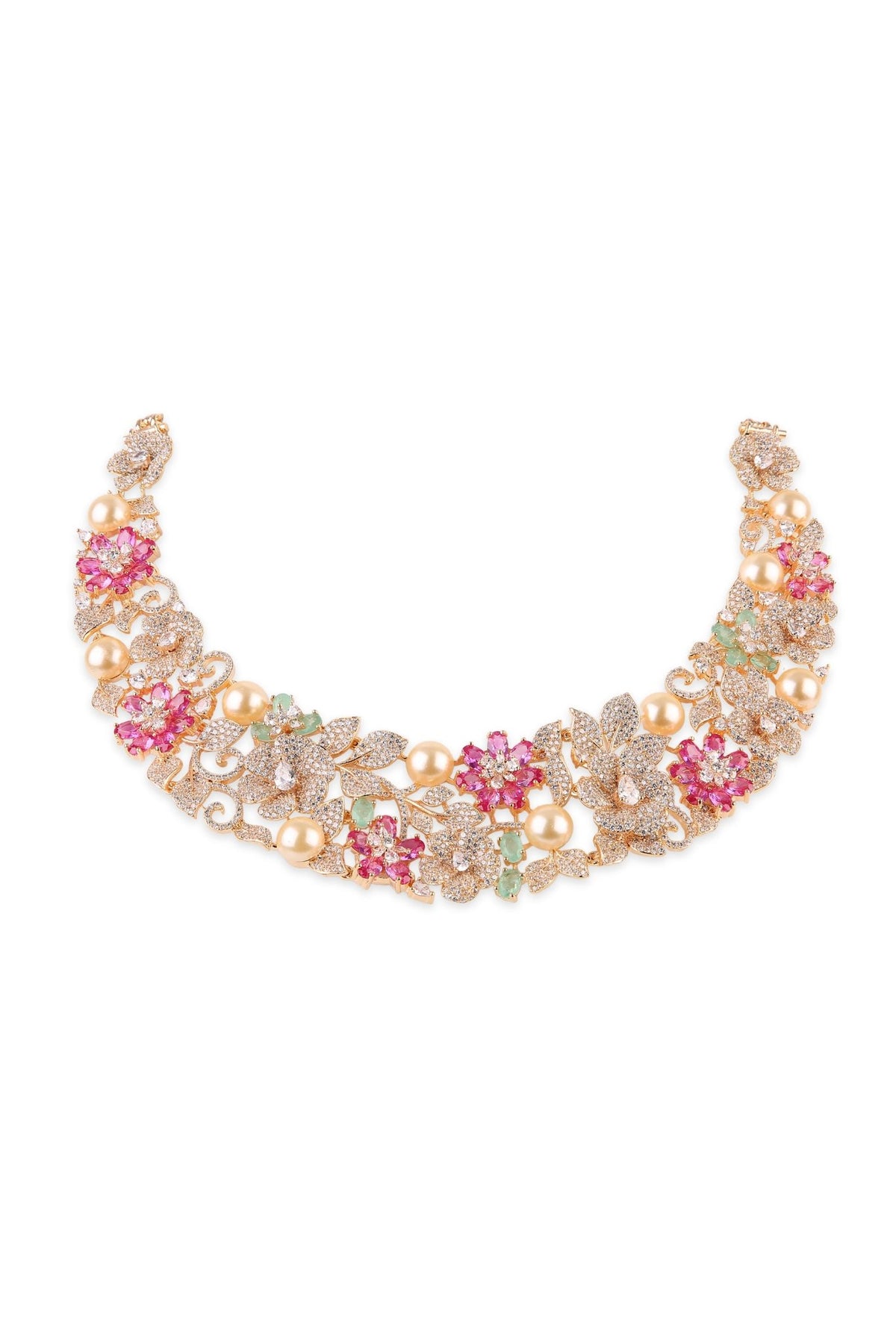 Cz Necklace 09071 - Krishna's Sweta Jewellery
