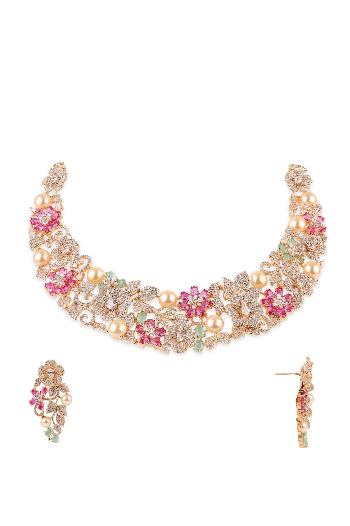 Cz Necklace 09071 - Krishna's Sweta Jewellery