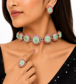 Cz Necklace 09072 - KRISHNA'S SWETA JEWELLERY