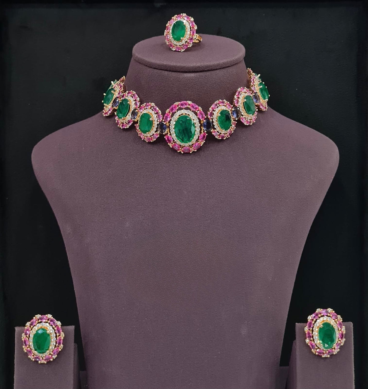 Cz Necklace 09072 - KRISHNA'S SWETA JEWELLERY