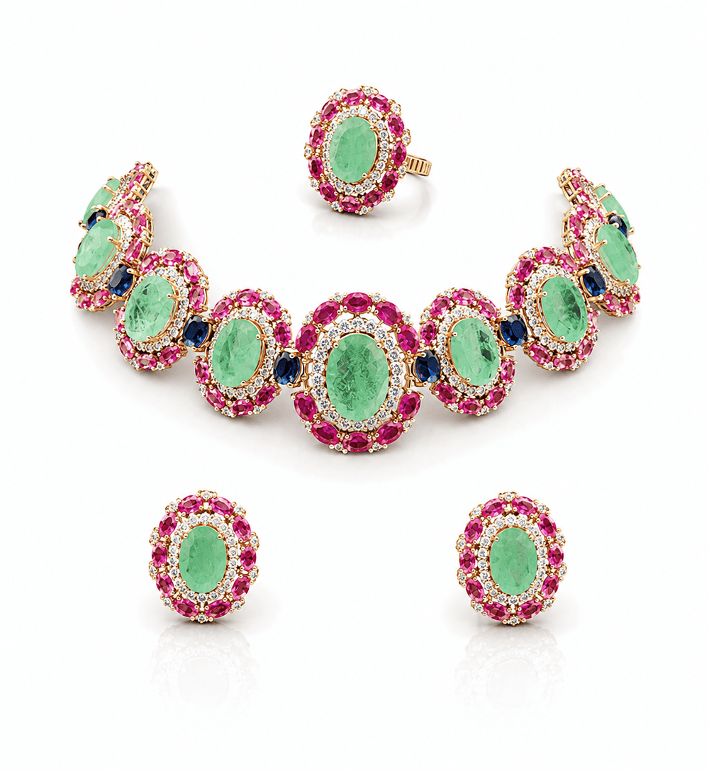 Cz Necklace 09072 - KRISHNA'S SWETA JEWELLERY