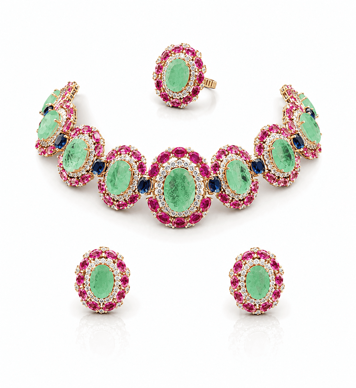 Cz Necklace 09072 - KRISHNA'S SWETA JEWELLERY