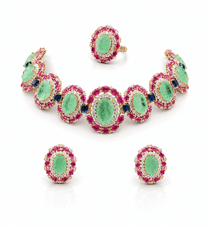Cz Necklace 09072 - KRISHNA'S SWETA JEWELLERY