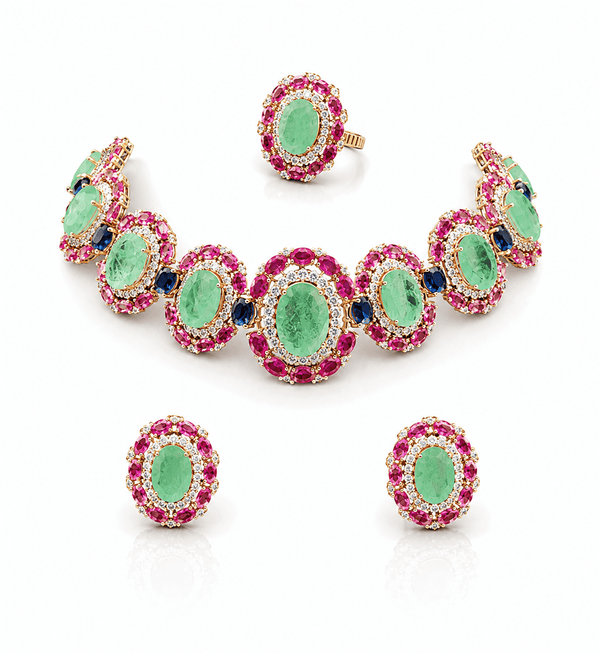 Cz Necklace 09072 - KRISHNA'S SWETA JEWELLERY