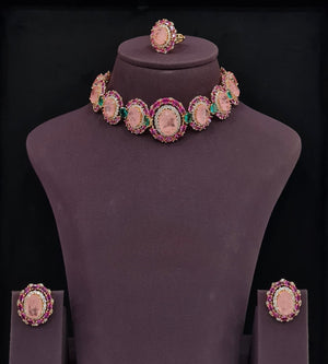 Cz Necklace 09072 - KRISHNA'S SWETA JEWELLERY