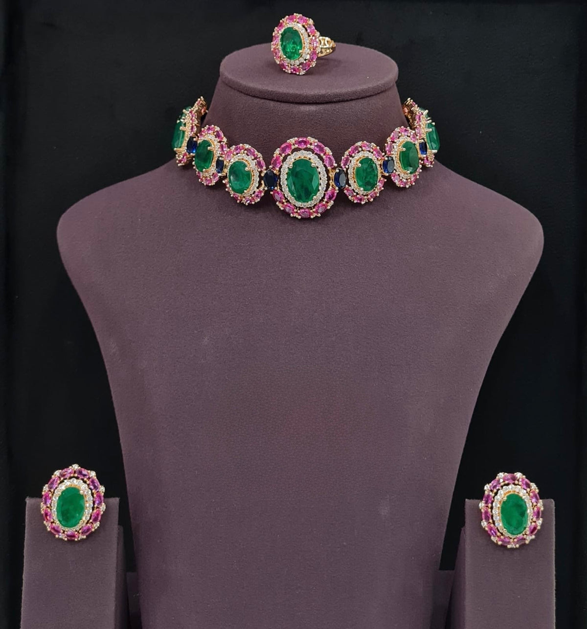 Cz Necklace 09072 - KRISHNA'S SWETA JEWELLERY