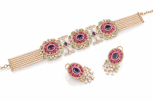 Cz Necklace 09325 - KRISHNA'S SWETA JEWELLERY
