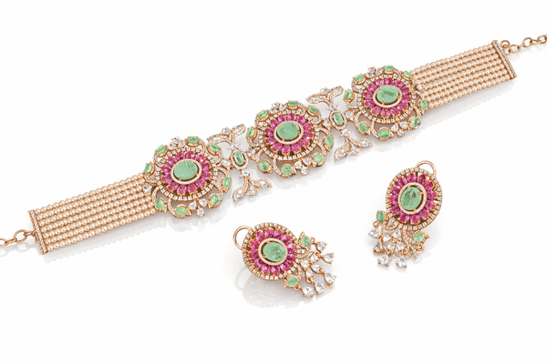 Cz Necklace 09325 - KRISHNA'S SWETA JEWELLERY
