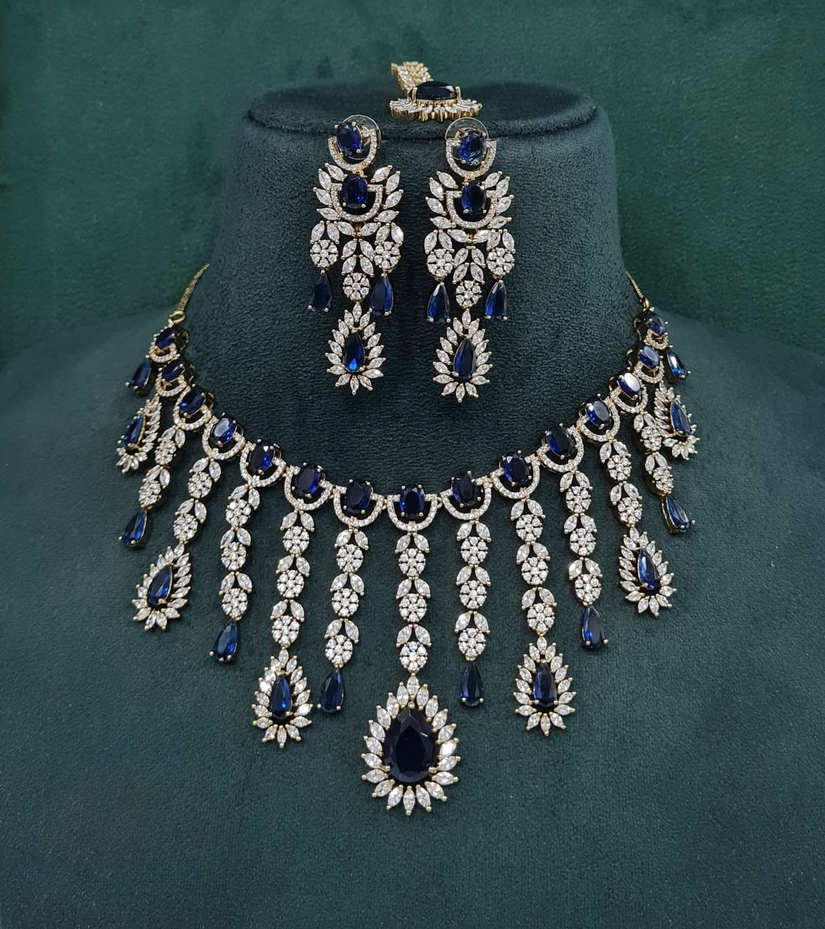 Cz Necklace 09327 - KRISHNA'S SWETA JEWELLERY