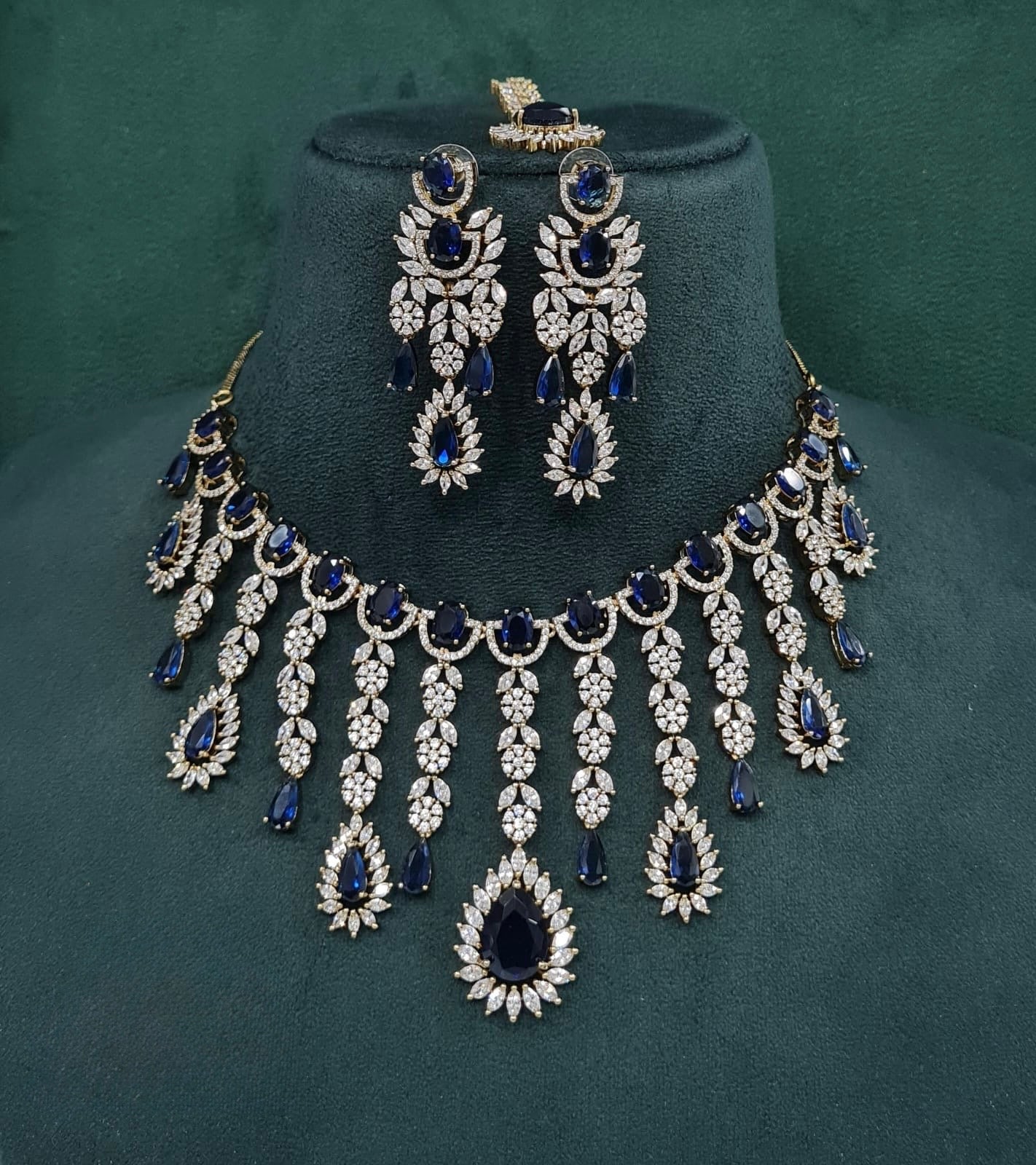 Cz Necklace 09327 - KRISHNA'S SWETA JEWELLERY