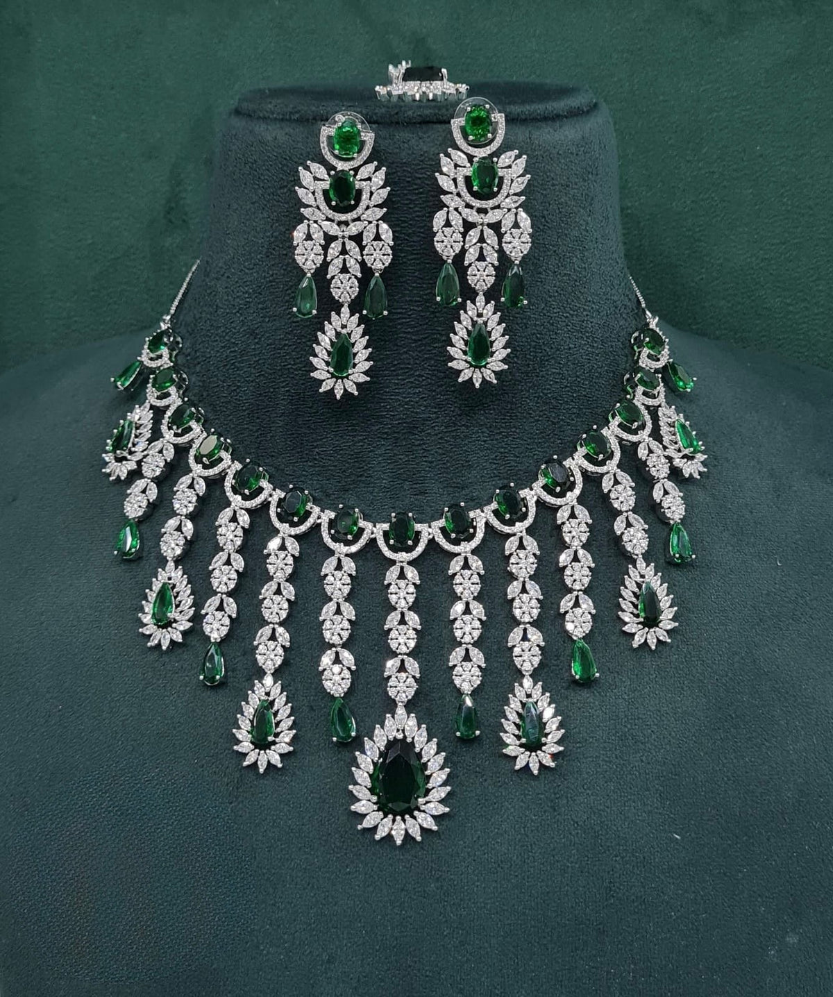 Cz Necklace 09327 - KRISHNA'S SWETA JEWELLERY