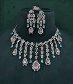 Cz Necklace 09327 - KRISHNA'S SWETA JEWELLERY