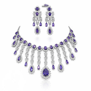 Cz Necklace 09327 - KRISHNA'S SWETA JEWELLERY