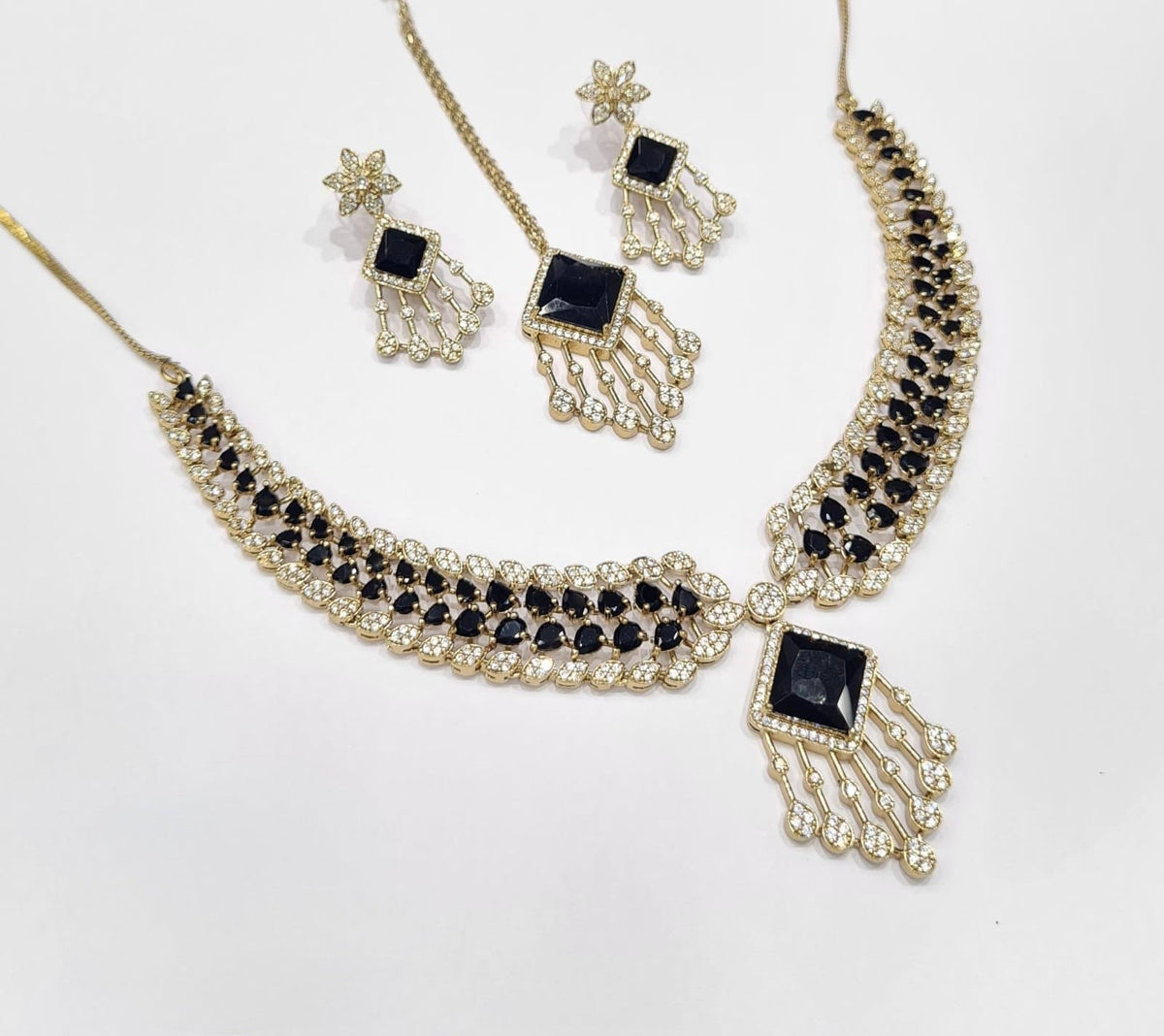 Cz Necklace 09425 - KRISHNA'S SWETA JEWELLERY