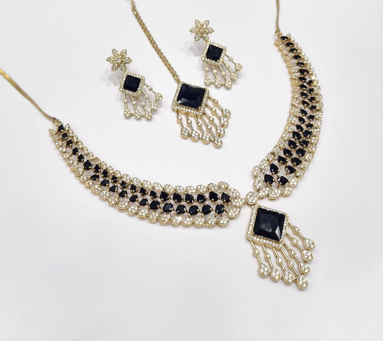 Cz Necklace 09425 - KRISHNA'S SWETA JEWELLERY