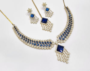 Cz Necklace 09425 - KRISHNA'S SWETA JEWELLERY