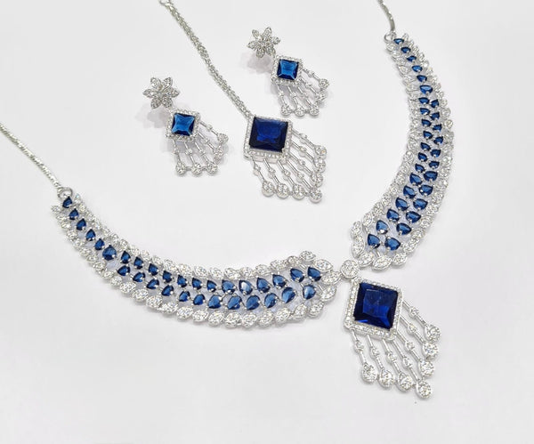 Cz Necklace 09425 - KRISHNA'S SWETA JEWELLERY