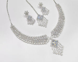 Cz Necklace 09425 - KRISHNA'S SWETA JEWELLERY