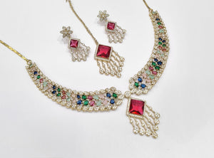 Cz Necklace 09425 - KRISHNA'S SWETA JEWELLERY