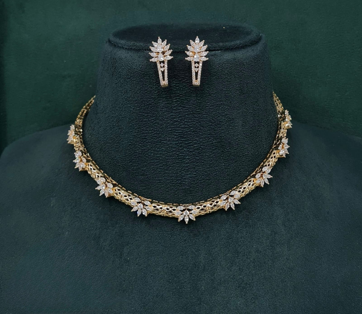 Cz Necklace 10030 - KRISHNA'S SWETA JEWELLERY