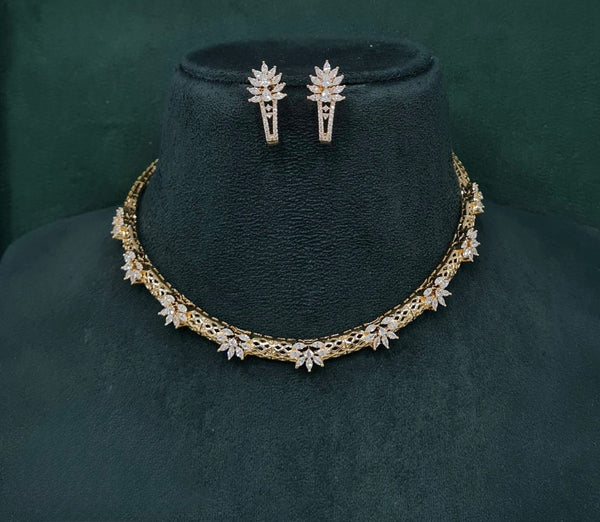 Cz Necklace 10030 - KRISHNA'S SWETA JEWELLERY