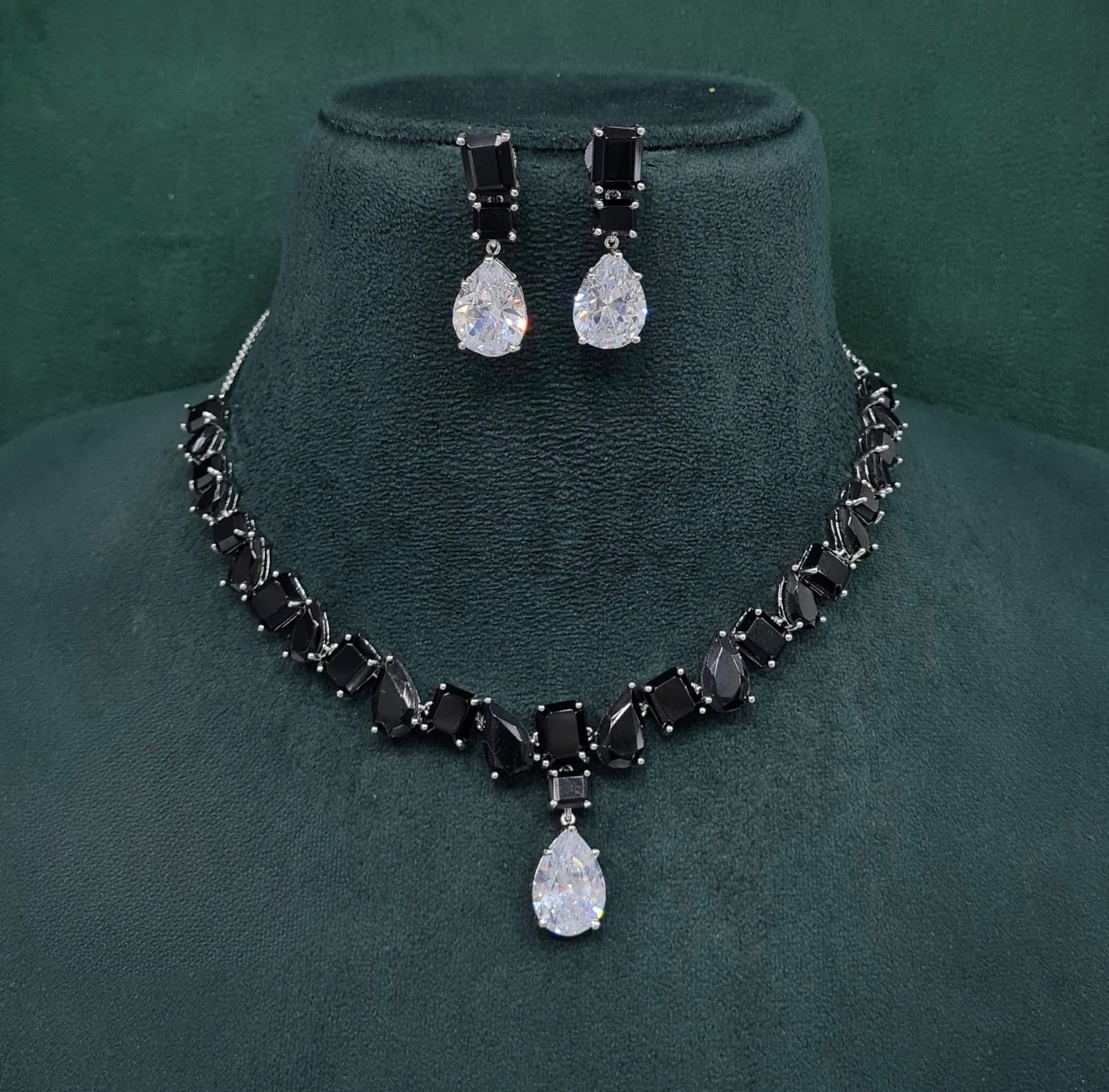 Cz Necklace 10097 - KRISHNA'S SWETA JEWELLERY