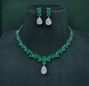 Cz Necklace 10097 - KRISHNA'S SWETA JEWELLERY