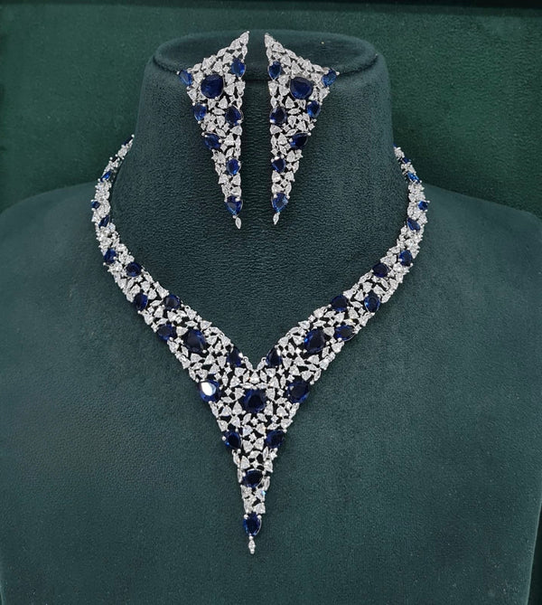 Cz Necklace 10103 - KRISHNA'S SWETA JEWELLERY