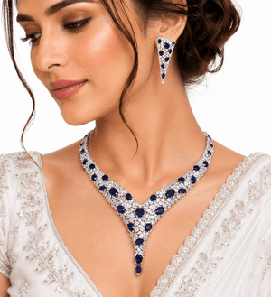 Cz Necklace 10103 - KRISHNA'S SWETA JEWELLERY