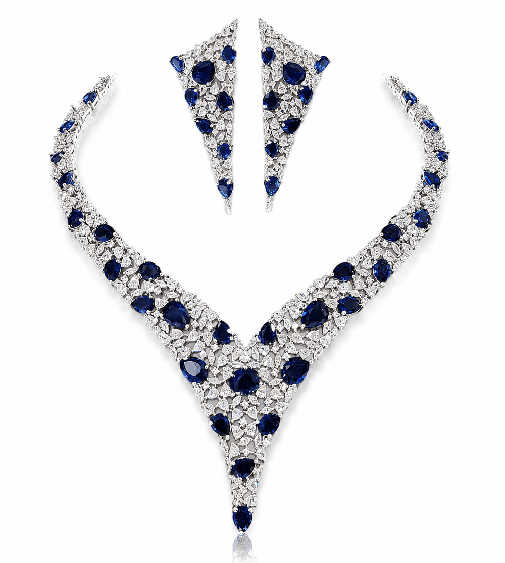 Cz Necklace 10103 - KRISHNA'S SWETA JEWELLERY