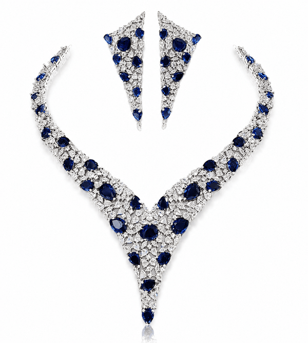 Cz Necklace 10103 - KRISHNA'S SWETA JEWELLERY