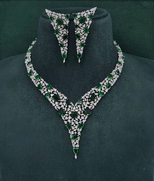 Cz Necklace 10103 - KRISHNA'S SWETA JEWELLERY