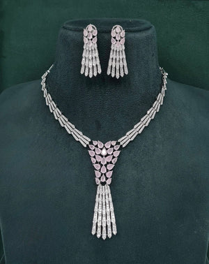 Cz Necklace 10105 - KRISHNA'S SWETA JEWELLERY