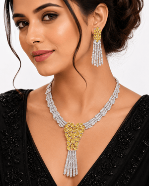 Cz Necklace 10105 - KRISHNA'S SWETA JEWELLERY