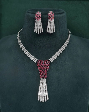 Cz Necklace 10105 - KRISHNA'S SWETA JEWELLERY
