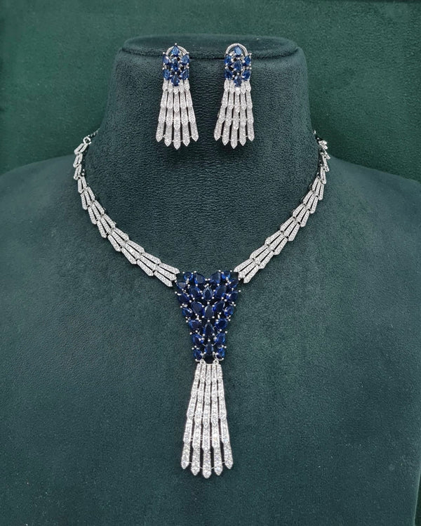 Cz Necklace 10105 - KRISHNA'S SWETA JEWELLERY