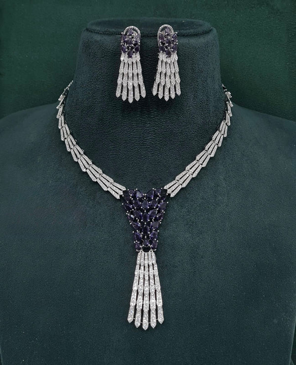 Cz Necklace 10105 - KRISHNA'S SWETA JEWELLERY