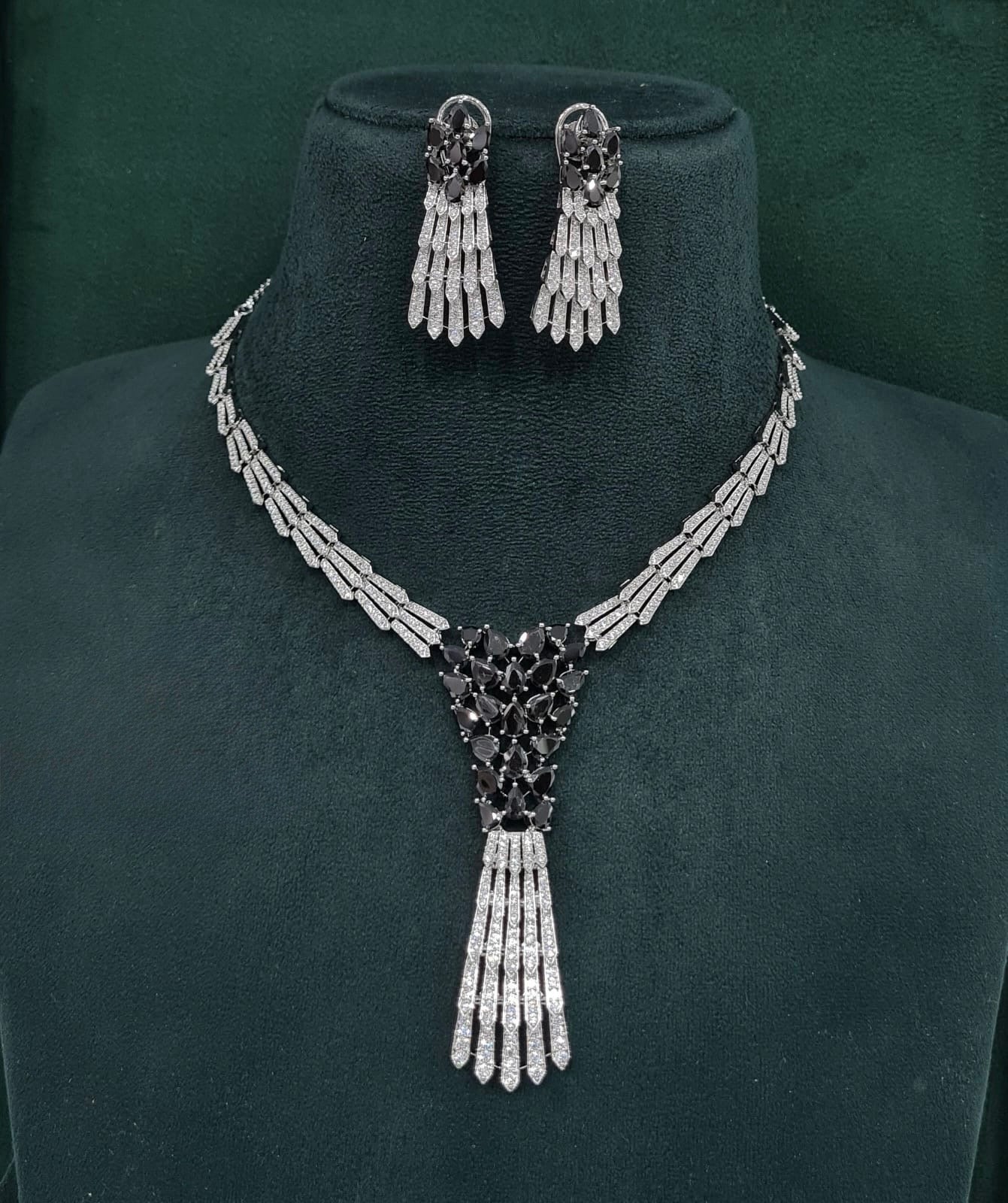 Cz Necklace 10105 - KRISHNA'S SWETA JEWELLERY