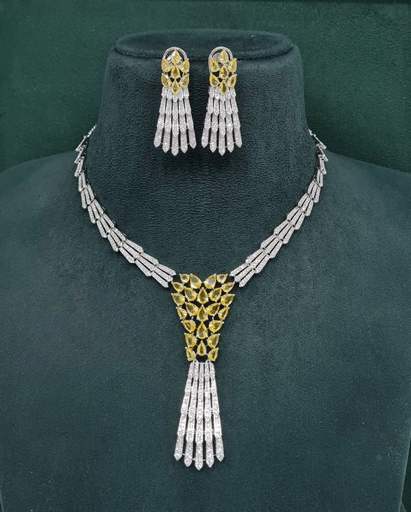 Cz Necklace 10105 - KRISHNA'S SWETA JEWELLERY
