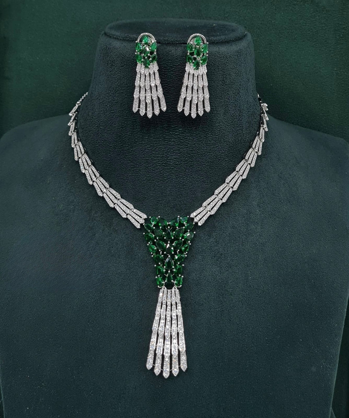 Cz Necklace 10105 - KRISHNA'S SWETA JEWELLERY