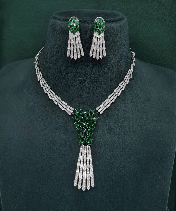 Cz Necklace 10105 - KRISHNA'S SWETA JEWELLERY