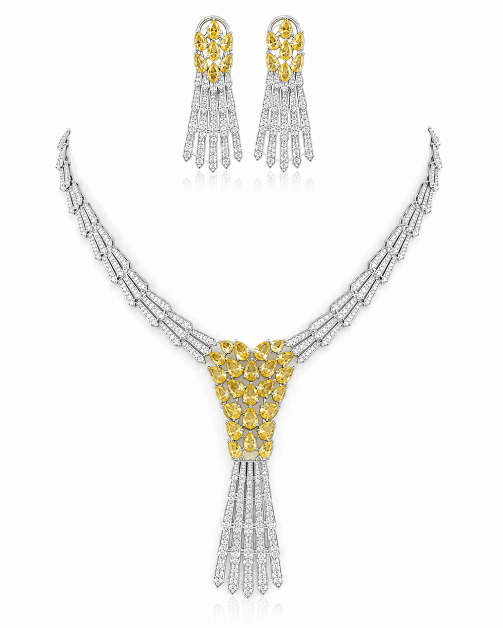 Cz Necklace 10105 - KRISHNA'S SWETA JEWELLERY