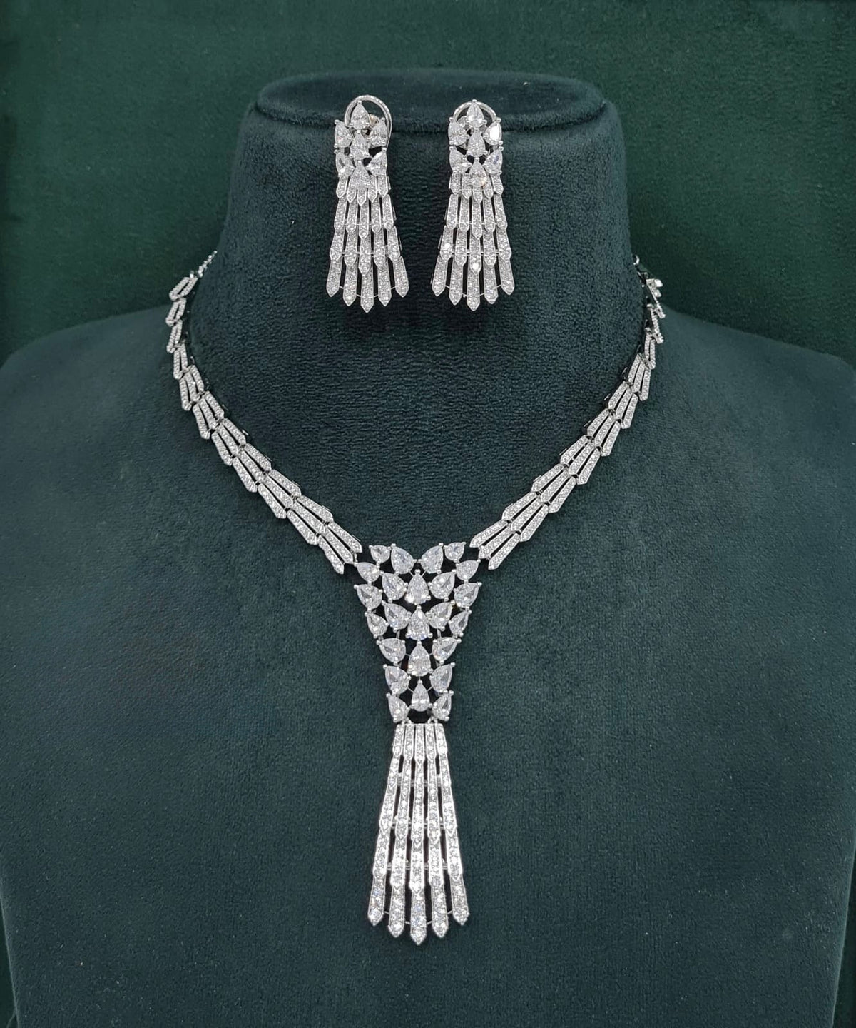 Cz Necklace 10105 - KRISHNA'S SWETA JEWELLERY