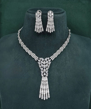 Cz Necklace 10105 - KRISHNA'S SWETA JEWELLERY