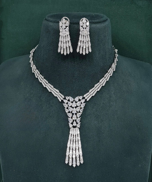 Cz Necklace 10105 - KRISHNA'S SWETA JEWELLERY