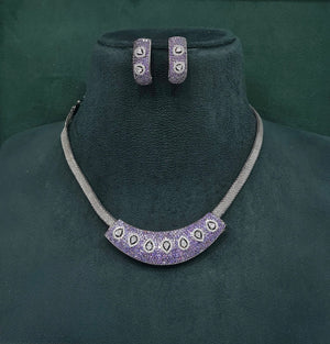 Cz Necklace 10107 - KRISHNA'S SWETA JEWELLERY