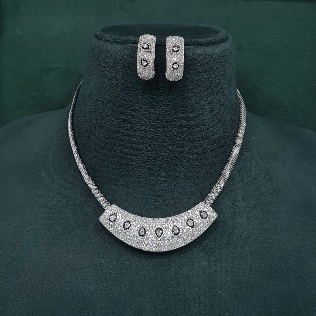 Cz Necklace 10107 - KRISHNA'S SWETA JEWELLERY